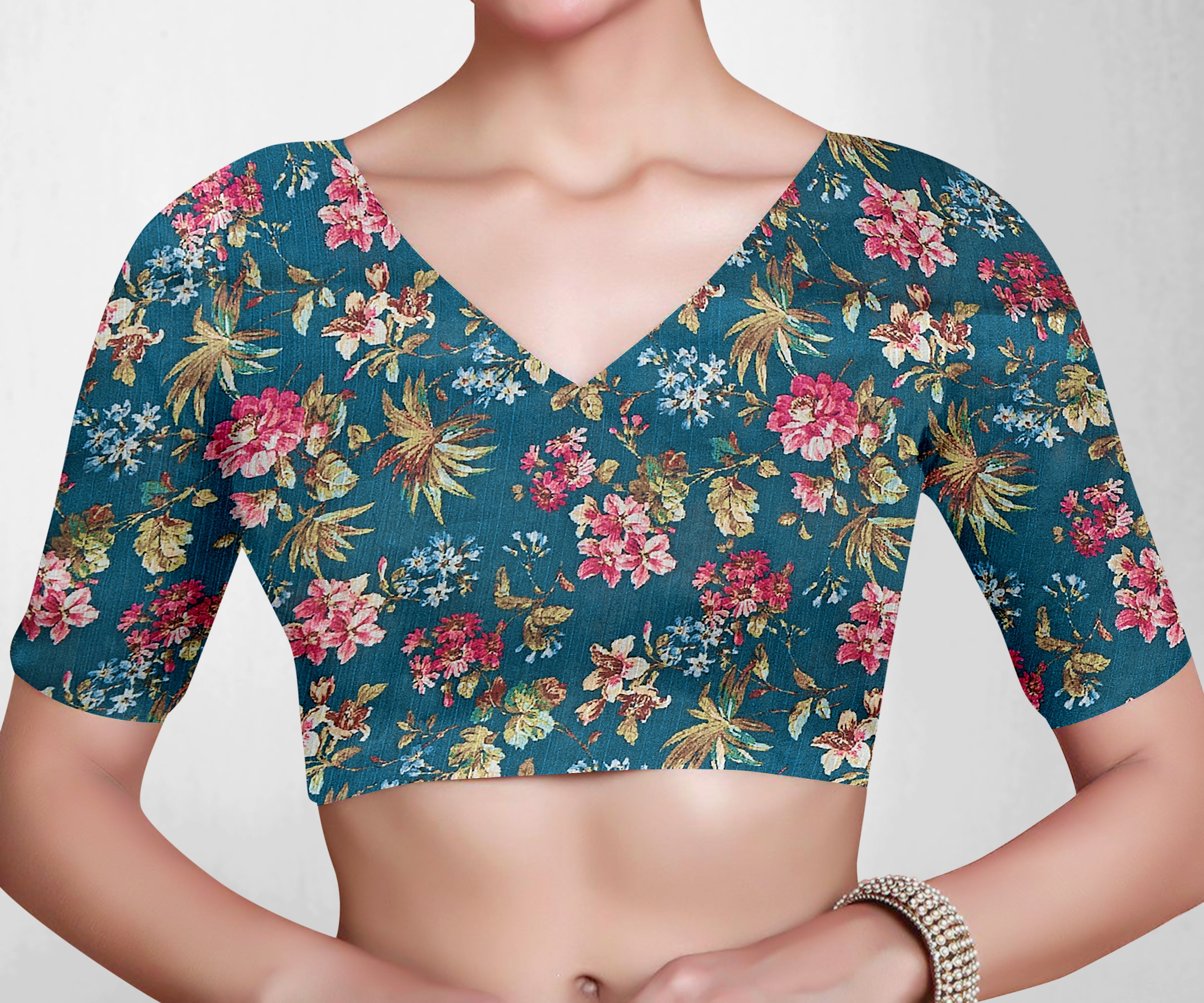 Midnight Garden Patterned Saree