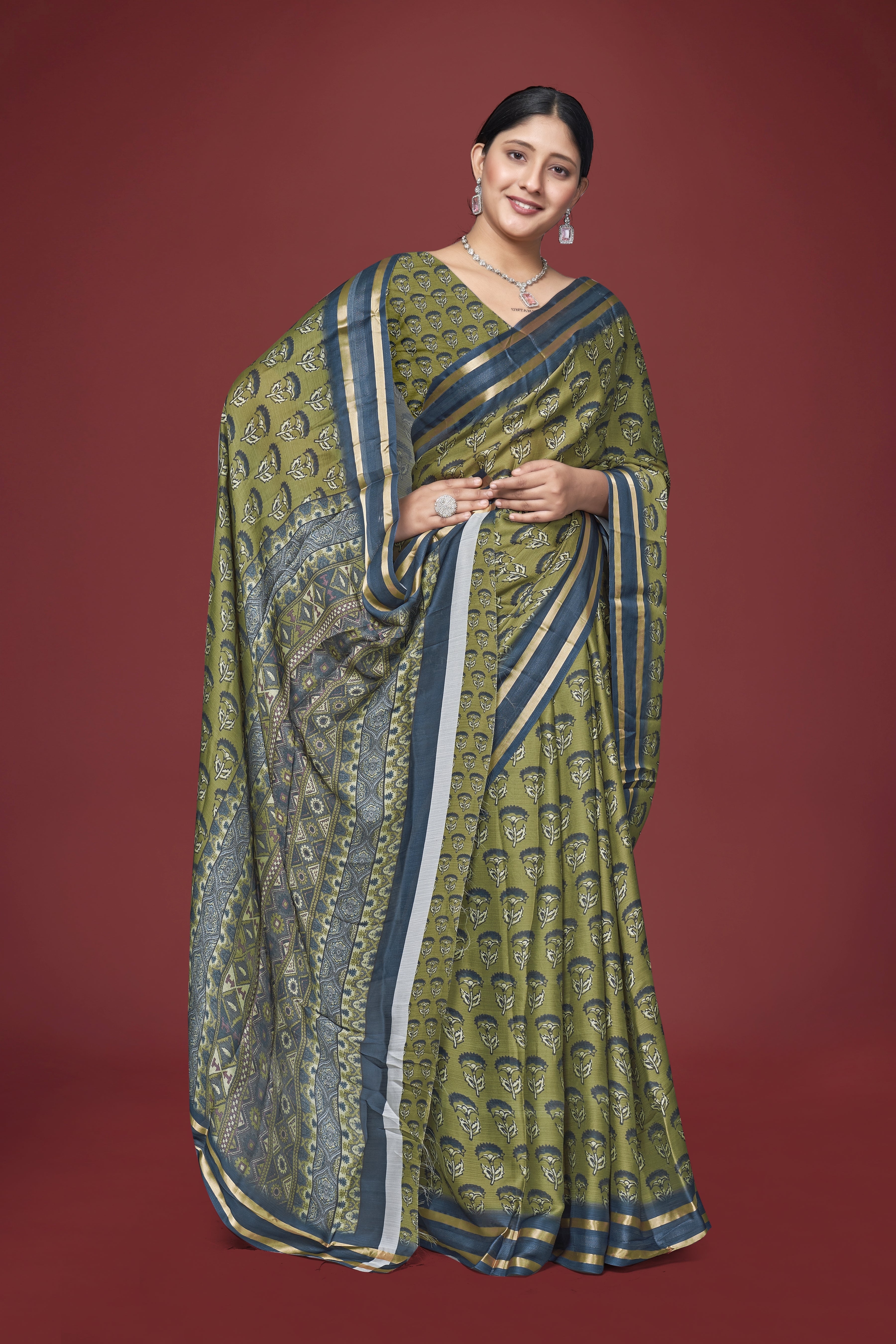Blossom Heritage Patterned Saree