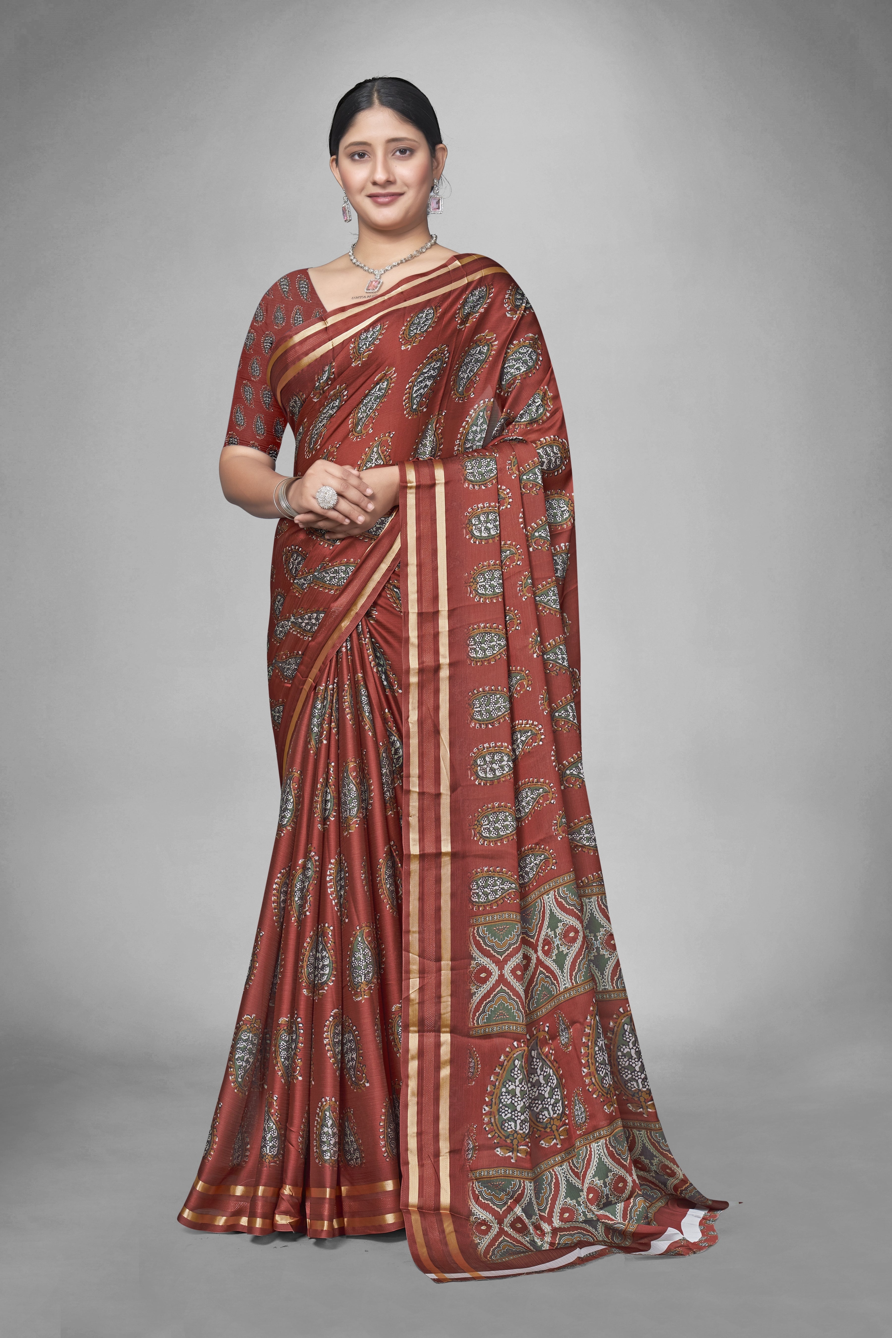 Blossom Heritage Patterned Saree