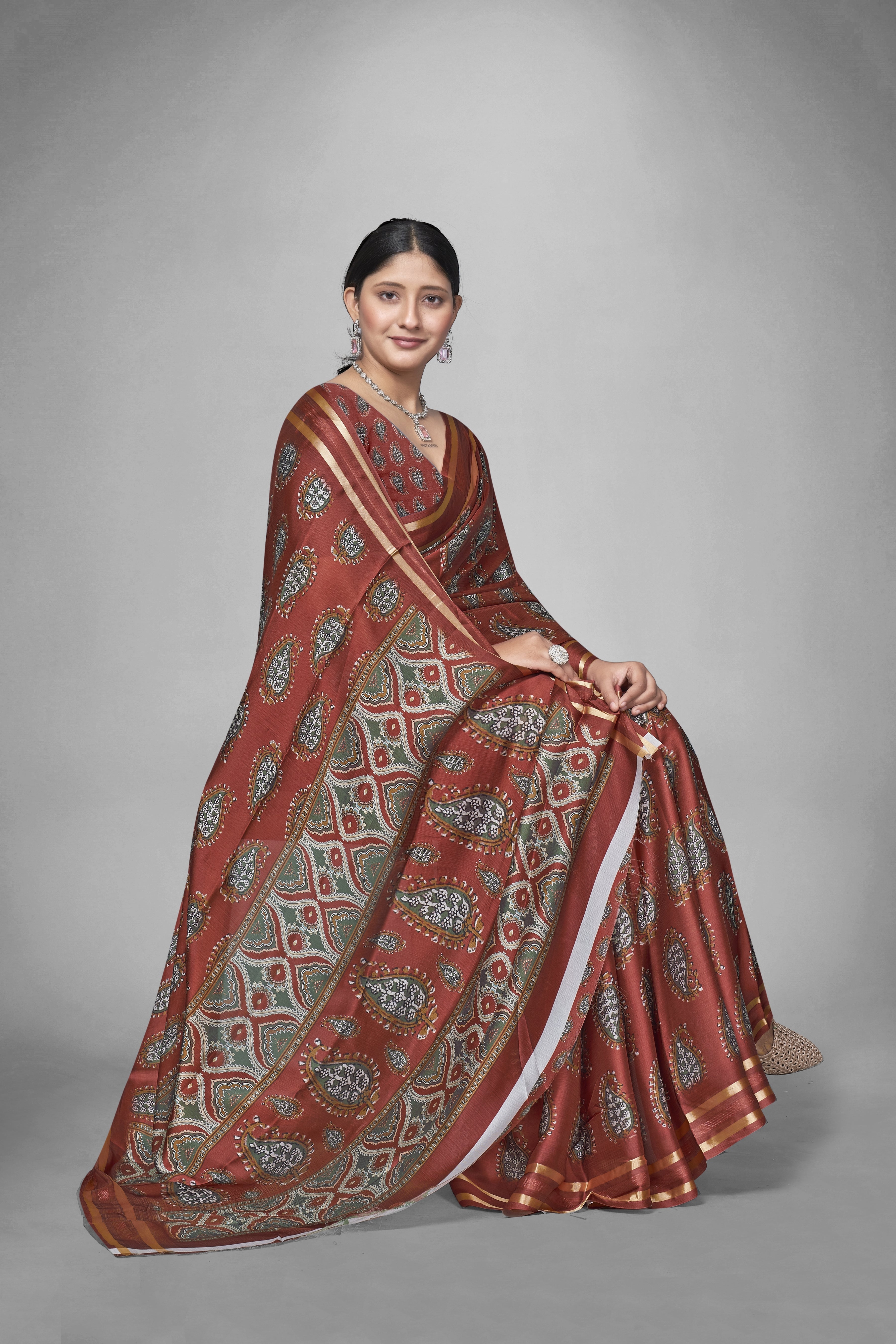 Blossom Heritage Patterned Saree