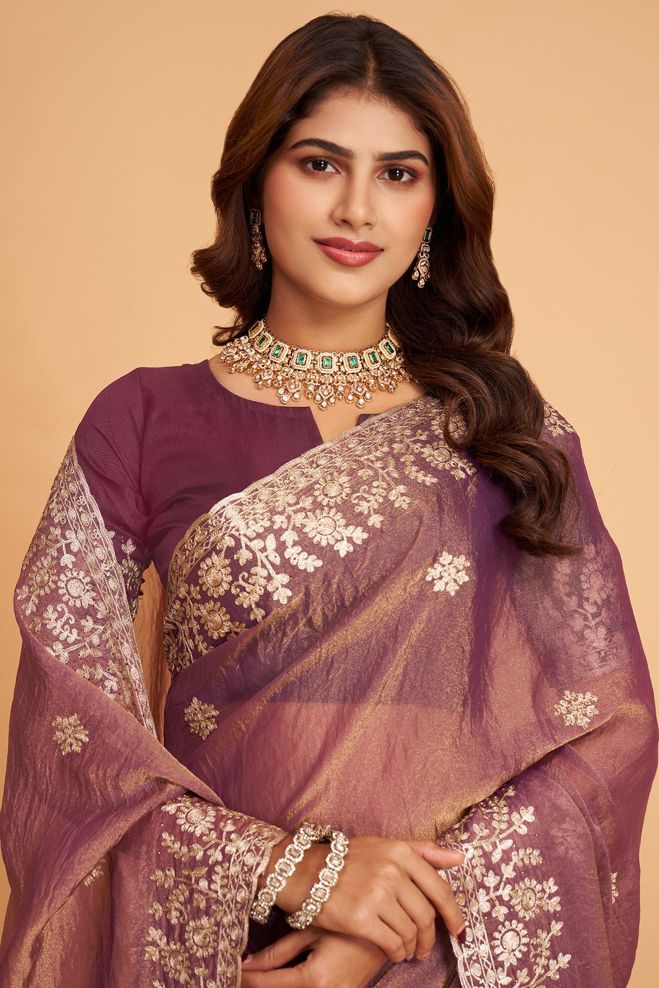 Mulberry Silk Heavy Work Saree
